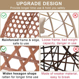 Double Swing Egg Chair with Stand, Foldable Wicker Hanging Swing for Outdoor Garden Patio, 2 Person Egg Chair Loveseat with Removable Cushions (Beige) iJLTMUU