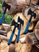 JXE JXO Throwing Axes and Tomahawks Set 6Pack, Double Bite Hawks, Design for Throwing Recreation and Fun JXE JXO
