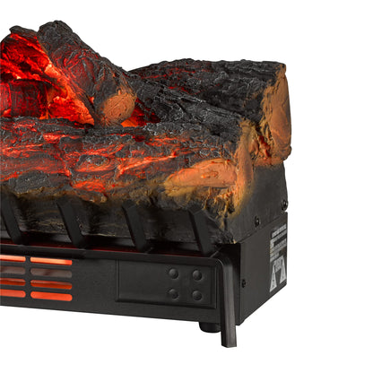 duraflame Electric Log Set 1,000 Sq Ft Heater, Faux Logs Insert with Infrared Flames for Existing Fireplaces, Remote Control Included