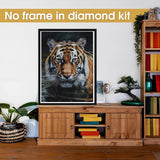 Bimkole 5D Diamond Art Kits for Adults Tiger, Full Drill Animal DIY Rhinestone Embroidery Set Paint with Diamonds Art by Number Kits Cross Stitch Home Wall Craft Decoration 12x16 Inch Bimkole