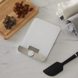 KitchenAid KQ908 Glass Surface 11 Pound Capacity Digital Kitchen and Food Scale, White KitchenAid