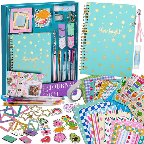 DIY Journal Kit for Girls, Scrapbook & Diary Supplies Set, Birthday Gifts for Teen Girls Craft Sets - Unleash Creativity Journaling Art Crafts Kit - Ideal Gifts for 8 9 10 11 12 13 14 Year Old Girl BEARUN