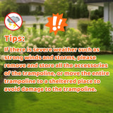 JELENS Trampoline 8FT 10FT 12FT 14FT 16FT, Recreational Trampolines with Enclosure Net and Ladder, Outdoor Anti-Rust Trampolines for Kids and Adults, ASTM (Dark Black, 14FT) JELENS