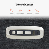 MCombo 60" Wall Hugger Power Reclining Loveseat Sofa with Adjustable Headrest, RV Recliner Loveseat with USB and Type C Charge Ports for Small Spaces 6924 (Dark Grey) MCombo