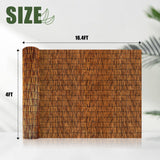 MOOKNAT Reed Bamboo Screen Fencing,4FT X 16.4FT Natural Reed Fencing Reed Screen for Balcony Reed Fence Bamboo Reed Fence 4 Feet High for Outdoor Backyard Patio(Brown) MOOKNAT