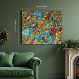 Jigsaw Puzzles for Adults, 1000 Pieces Ocean Park Puzzle, Cartoon Painting Challenging Puzzles for Family Activity Game Nights Gifts Fidget Stress Relief RECHIATO