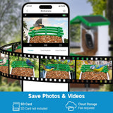 seanme Smart Bird Feeder with Camera Solar-Powered | 2.5K HD Live View, AI Identify 10,000+ Birds | Instant Alerts & Weatherproof Design | Bird Watching Birthday Gift for Mom/Father/Grandparents seanme