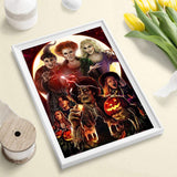 Diamond Painting Kits for Adults,Diamond Art Halloween HD Canvas DIY 5D Full Drill Round Crystal Rhinestone Gem Arts Dots Diamonds Craft Paint for New Home Wall Decor - Season of The Witch 12 x 16 in Clendo