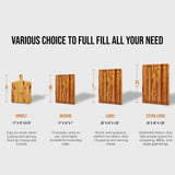 Bearchop Acacia Wood Cutting Boards for Kitchen, [20" x 15" x 1.25"] Large Edge Grain Cutting Boards, Solid Wood Butcher Block Cutting Board with Juice Grooves and Handle,Knife Friendly and Reversible EST 2007 BEAR CHOP