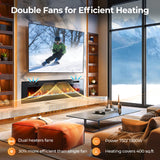 72” Electric Fireplace, Ultra-Thin Wall Mounted Electric Fireplace, Electric Fireplace Insert Heater, 750/1500W Recessed Fire Place with Adjustable Flame Color, Touch Screen and Remote Control LuxaDomus