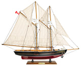 SAILINGSTORY Wooden Sailboat Model Ship Bluenose 1/85 Scale Replica Schooner Sailboat Decor Medium HOME DECOR SAILINGSTORY