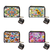 Anti-demagnetization Credit Card Holder, DIY Diamond Art Painting Zipper Credit Cards Wallet for Women Accordion Card Cases Holder KeyChain Wallet-4PCS Generic