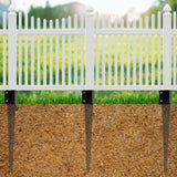 WIMART Fence Post Anchor - Heavy Duty Metal 4''x4'' Ground Spike for Fence, Mailbox, Bird Feeder, Decking... with Black Powder Coating (Set of 8) WIMART