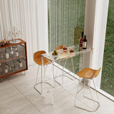 Sumerflos Clear Acrylic Counter Height Table - Versatile Rectangular High Top for Indoor & Outdoor Use Sumerflos