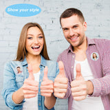 Waydress 16 Pieces Sublimation Hat Patch Fabric Iron-on Circular Blanks Patch for Clothes Uniforms Backpacks Crafts or Other Objects(White Border) Waydress