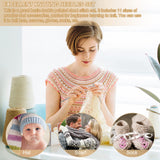 Aeelike 55pcs Double Pointed Knitting Needles - Short Knitting Needles Set Straight Knitting Needles Double Pointed for Beginners - 11 Sizes Stainless Steel Metal Knitting Needle Sets 2mm to 6.5mm Aeelike