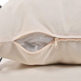 JIVOIT 4 Piece Multi-Person Outdoor Steel Sofa Set, Patio Furniture Sets Sectional Seating Group with Coffee Table, Waterproof, Anti-Rust and Anti-uv Sectional Set (Beige Cushion+Black Frame 9) JIVOIT