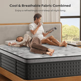 Nedersal Queen Mattress,10 Inch Hybrid Mattress with Gel Memory Foam, Individually Pocket Innerspring Top Mattresses,5 Coils Strong Edge Support, Used for Motion Isolation,100 Night Trial. Nedersal