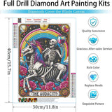 GOUOYANA Skull Diamond Art Kits for Adults, Tarot Card Diamond Painting for Beginners, DIY Full Rhinestone 5D Gothic Diamond Painting Kits (Gemstone Craft), Home Wall Decoration (12x16 inch) GOUOYANA