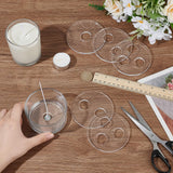 BENECREAT 6Pcs 3 Styles Candle Wick Centering Tool Holder, 1/2/3 Hole Acrylic Candle Wick Holder, Candle Wicks Centering Devices for Making Candles, Craft DIY BENECREAT