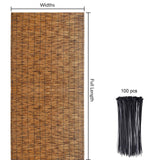 Bamboo Screen Fencing Natural Reedhead Rolls 3x5ft 4x10ft 5x20ft 6x16.4ft Outdoor Fence Rolls Easy to Install for Garden Balcony Outdoor Patio Backyard Divider Decorative ZGDXPLA