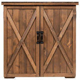 Goplus Compact Wooden Storage Shed, 2.5 X 2 Ft Fir Wood Cabinet for Garden Yard Patio Goplus
