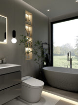 BLUHOUZZ Alice 30 Inch Bathroom Vanity with Sink, Large Storage Wall Mounted Floating Bathroom Vanity for Modern Bathroom, One-Piece Sink Basin Minimalist Bathroom Sink Cabinet BLUHOUZZ