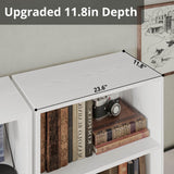 IRONCK Industrial Bookshelves and Bookcases with Doors 11.8 in Depth Set of 2 Floor Standing 5 Shelf Display Storage Shelves Bookcase Home Decor Furniture for Home, Office, Living Room, Bedroom IRONCK