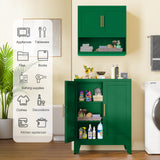 GAIOUS 35.83" Metal Pantry Storage Cabinet with 2 Doors and 2 Adjustable Shelves, Green Freestanding Hutch for Kitchen/Laundry/Living Room/Bedroom GAIOUS