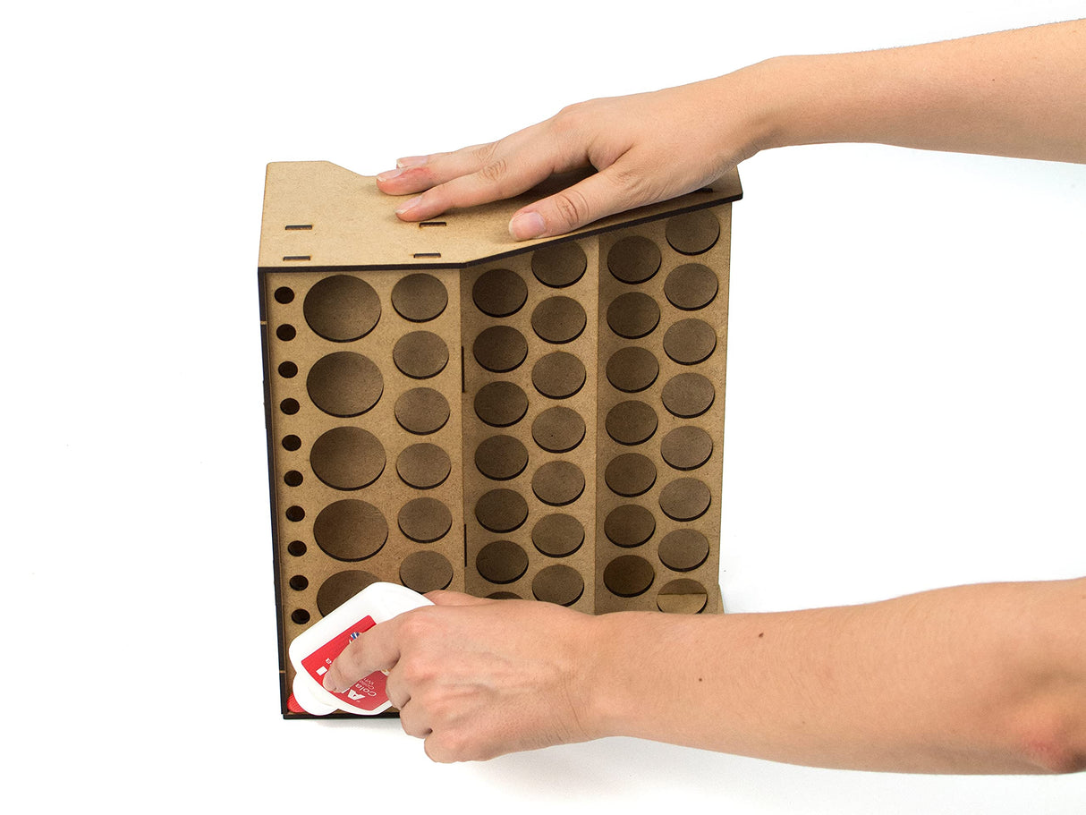 PROSCALE Paint rack organizer stand for modeling and miniatures. Vallejo paint rack kit Vallejo Army paint holder brushes miniatures modeling models (Rack A) PROSCALE