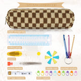 Aeelike 55pcs Double Pointed Knitting Needles - Short Knitting Needles Set Straight Knitting Needles Double Pointed for Beginners - 11 Sizes Stainless Steel Metal Knitting Needle Sets 2mm to 6.5mm Aeelike