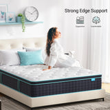 VIZIM Twin Mattress, 12 Inch Twin Size Mattresses in a Box, Memory Foam and and Individual Pocket Springs for Pressure Relief & Motion Isolation, Medium Firm, CertiPUR-US Certified VIZIM