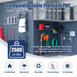 Slat Wall Paneling 4x8FT Black Slatwall Panel - Wall Garage Storage System | Heavy - Duty Industrial PVC Panels for Easy - Install Garage Organization | Sturdy Wall Slats for Home & Bike Rack Storage Eiruaw