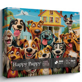 Funny Dog Puzzles for Adults 1000 Pieces, Cute Puppy Animal Jigsaw Puzzle, Challenging Happy Puppies Puzzle as Home Wall Art Decor PPuzzling