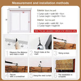Reed Roller Blinds Bamboo Blinds Bamboo Shades Roman Blinds Outdoor Shades, Ventilation and Sun Protection, for Windows Porch Patio, Easy to Install and use-Carbonized Color ZAZRLW