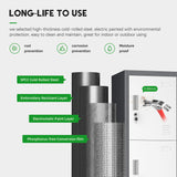 INTERGREAT Metal Locker for Employees with 4 Doors,(72") Steel Locker Storage Cabinet with 4 Tiers,Tall Office Storage Lockers for Home Office,School,Gym (Grey White) INTERGREAT