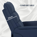 HOMCOM Power Lift Recliner Chair for Elderly, Fabric Lift Chair Sofa with Remote Control, Side Pockets, Pocket Spring, Tufted Back, Quick Assembly, Deep Blue HOMCOM