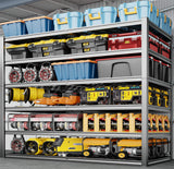 PMKES 60" Wide Heavy Duty Garage Shelving Adjustable 6 Tier Garage Storage Shelves 3900LBS Metal Shelving Unit Industrial Utility Shelf, 84" H x 60" W x 24" D PMKES