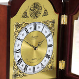 Bedford Clock Collection Redwood Mantel Clock with Chimes Bedford Clock Collection
