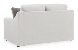 Signature Design by Ashley Maitelynn Contemporary Loveseat with Accent Pillows, Reversible Cushions and Sloped Arms, Light Gray Signature Design by Ashley