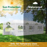 10x30 Party Tent, 2025 Update Outdoor White Tents for Parties, Wedding, Event, Large Canopy Tent with Walls, Big Event Gazebo Tents for Backyard, Garden, 8 Sidewalls ATOVER