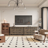 BAZELOR Farmhouse 7 Drawers Dresser for Bedroom, Wood Rustic Wide Chest with Natural Texture, Farmhouse Chest of Drawers for Bedroom, Hallway, Entryway, Dark Brown BAZELOR