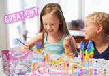 Yileqi Unicorn Painting Kit - Paint Craft for Girls, Arts and Crafts for Kids Age 4-9 - DIY Unicorn Party Favors and Activities Yileqi