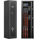 KAER 2-3 Gun Safe,Long Gun Safe for Rifles and Pistols,Rifle Safes for Home Gun Safes for Rifles,Multi-Function Gun Cabinet with Removable Gun Racks,Pistol Pockets (2-3 GUN) KAER