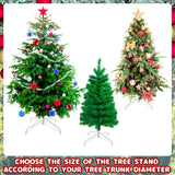 CCINEE Metal Christmas Tree Stand, Universal Folding Xmas Tree Stand 15.7 Inch Replacement Tree Stand Base for 3 Ft to 6 Ft Christmas Artificial Trees Fake Tree, White CCINEE