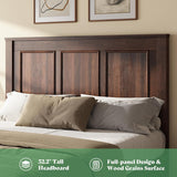 AMERLIFE Farmhouse Full Size Bed Frame with 52.2" Tall Headboard & Footboard, Wood Platform Bed Frame with 2 Large Storage Drawers, Noiseless, No Box Spring Needed, Rustic Brown AMERLIFE