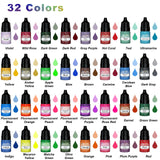 Candle Dye - 32 Colors Candle Wax Dyes, Highly Concentrated Candle Color Dye, Oil-Based Liquid Candle Dye for Soy Wax, Candle Making - 5ml Each HOMY ARTY