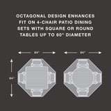 True Guard Patio Furniture Cover, 4-Chair Dining Sets True Guard