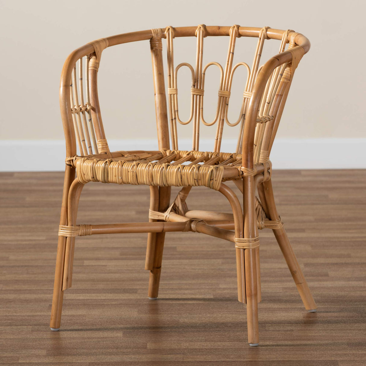 bali & pari Luxio Modern and Contemporary Natural Rattan Dining Chair bali & pari