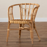 bali & pari Luxio Modern and Contemporary Natural Rattan Dining Chair bali & pari